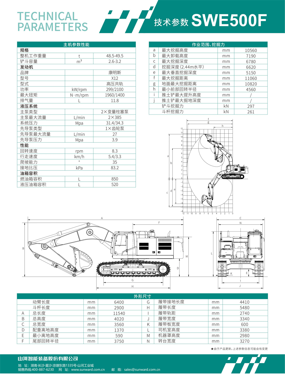 SWE500F 大型挖掘機